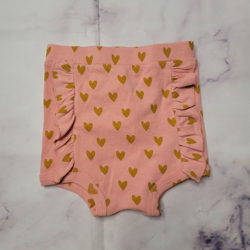 Kate Quinn Bubble Gum Hearts High Waist Ruffle Bloomer